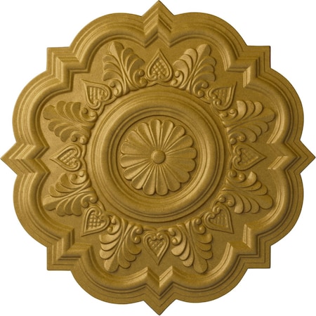 Ekena Millwork Deria Ceiling Medallion (Fits Canopies up to 6"), Hand-Painted Pharaohs Gold, 20 1/4"OD x 1 1/2"P CM20DRPGS